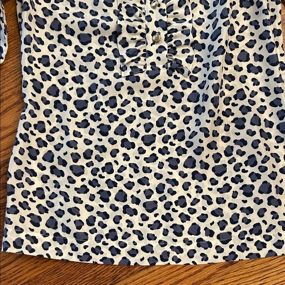 Devon Baer Navy and Leopard Print Tops - Picture 6 of 12